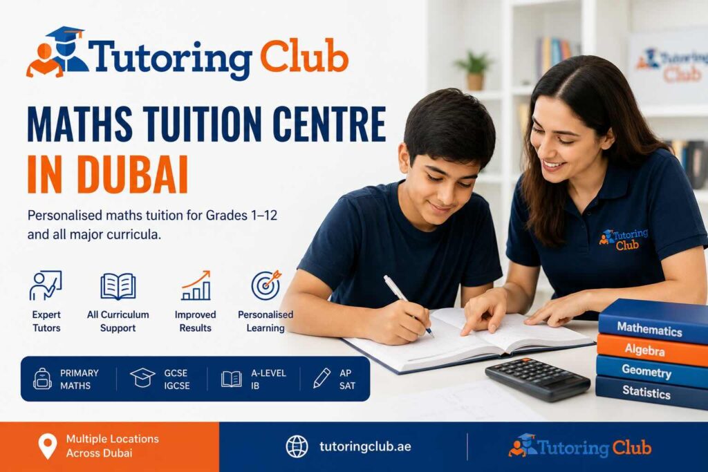 Student studying mathematics at Tutoring Club maths tuition centre in Dubai